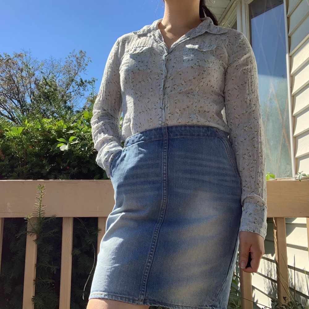 Overdrive Blue Floral Button-Down Shirt